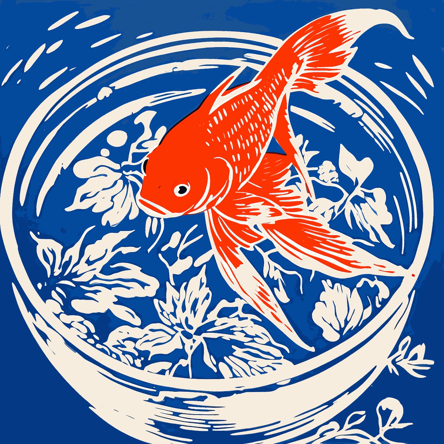 Goldfish In Blue